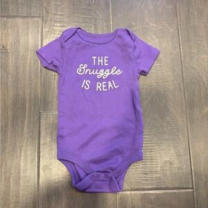 10 for $10 Joe Fresh Purple Baby One-Piece with 'The Snuggle Is Real'